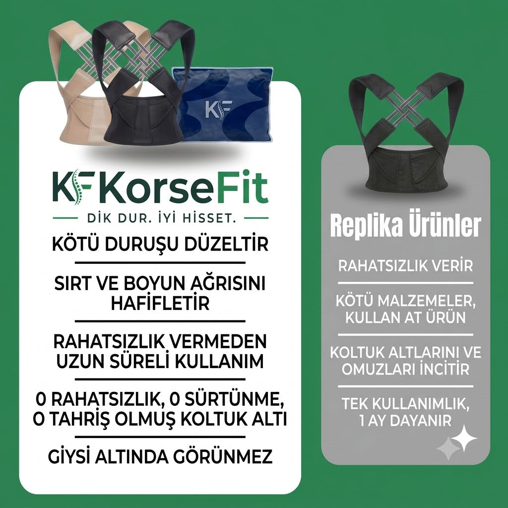 KorseFit - Ayarlanabilir Dik Duruş Korsesi | Sırt ve Boyun Destekli