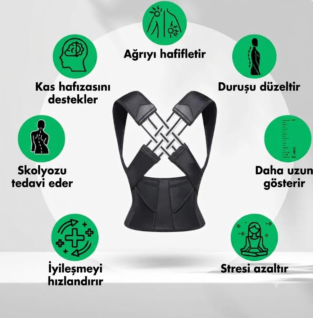 KorseFit - Ayarlanabilir Dik Duruş Korsesi | Sırt ve Boyun Destekli