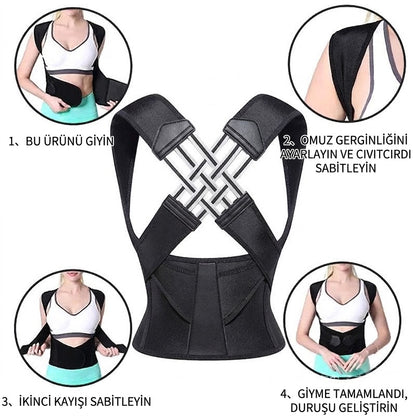KorseFit - Ayarlanabilir Dik Duruş Korsesi | Sırt ve Boyun Destekli